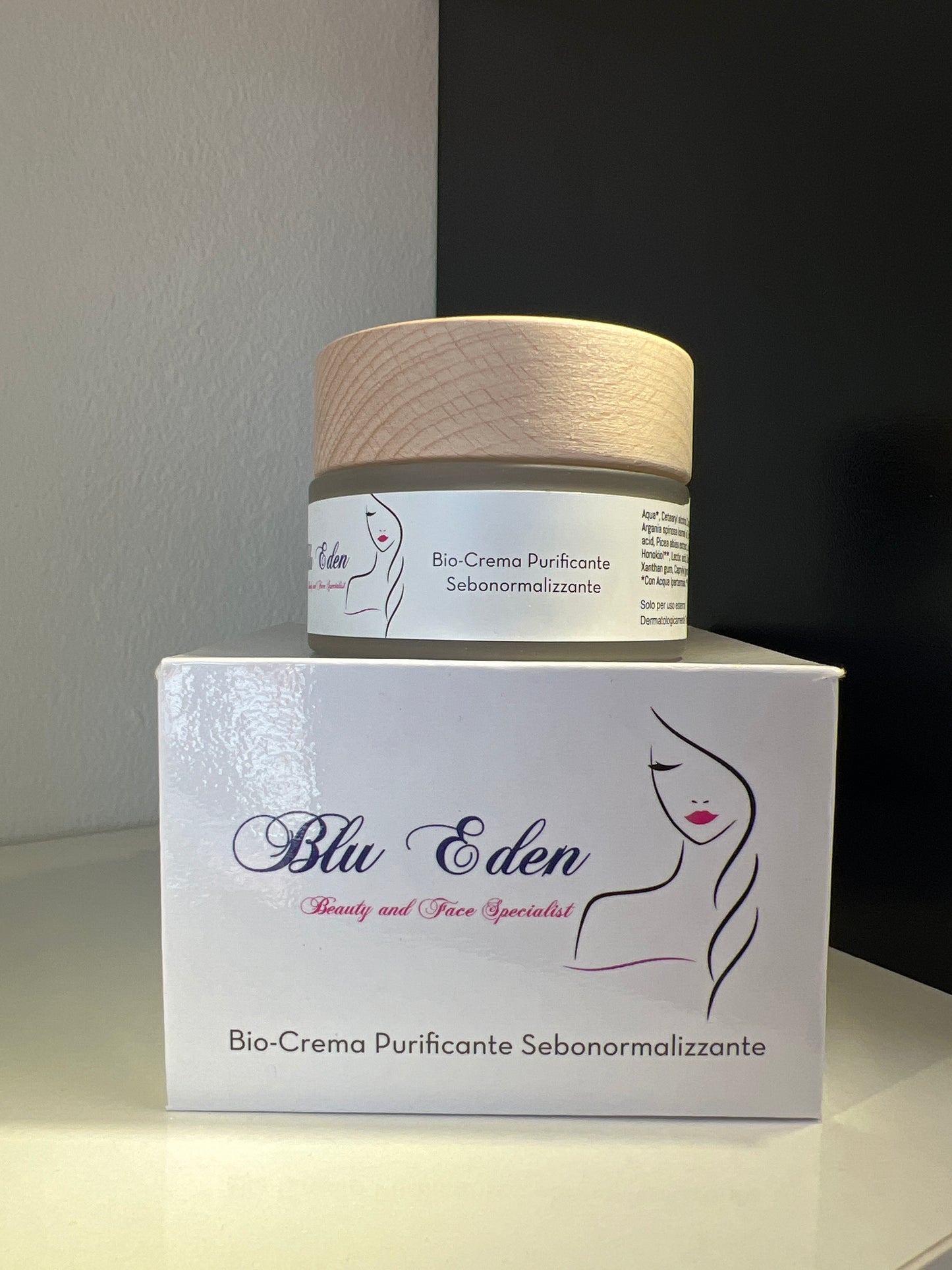 Bio Eden Crema Viso Purificante e Sebonormalizzante – 50 ml Per pelli miste, grasse o asfittiche | Azione purificante e riequilibrante