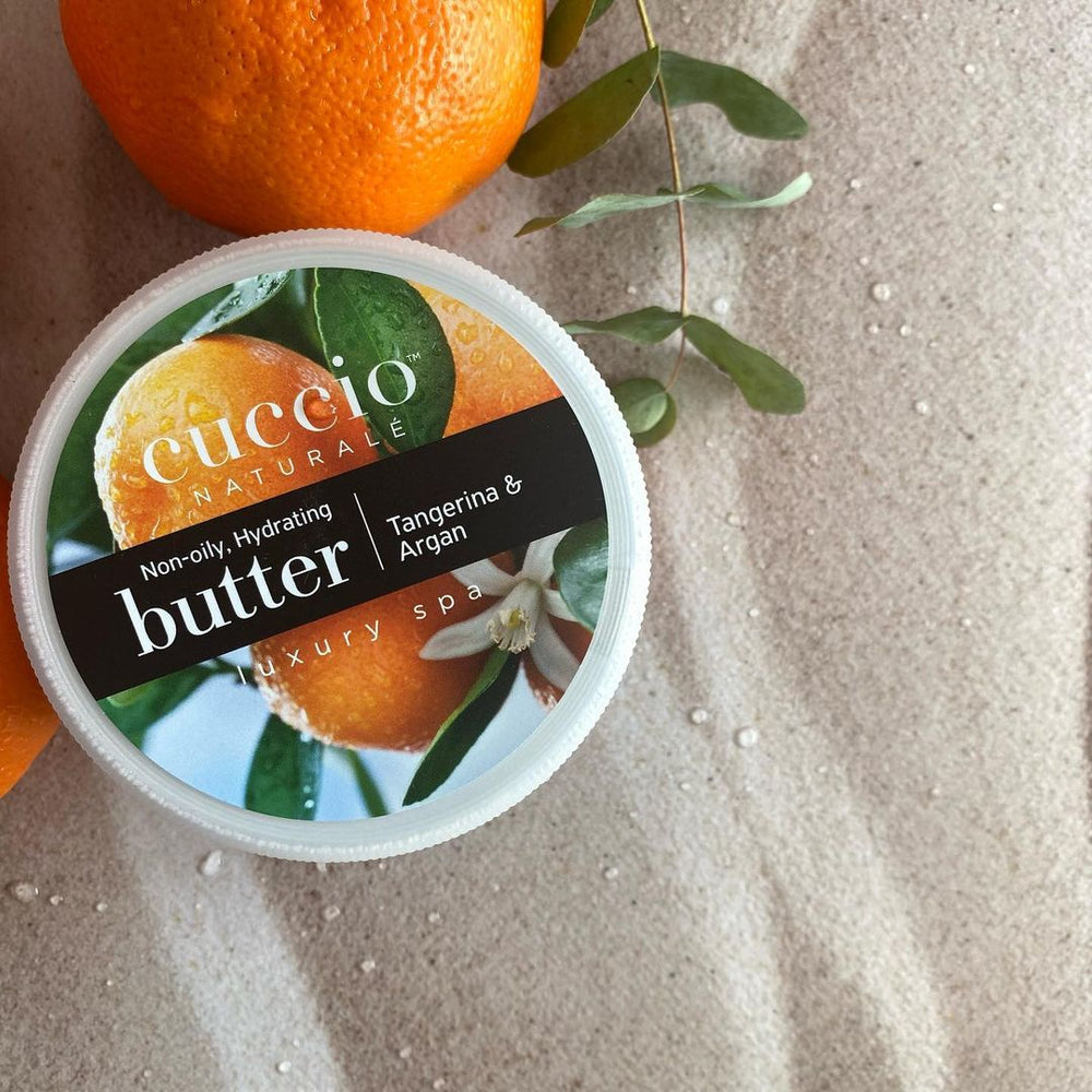 Cuccio Burro Corpo Energizzante Tangerina & Argan – 200 ml Profumazione fruttata e agrumata | Idratazione profonda e pelle rivitalizzata